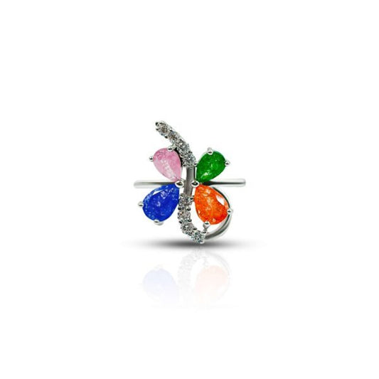Pretty "Twisted Arena" Multi Gemstone Ring for Her