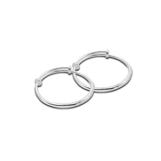 Dazzling 999 Baby Silver Bangles in Rainbow Colors