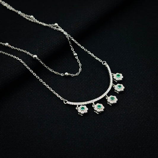 Silver Serenity Minimalist Pendant Necklace