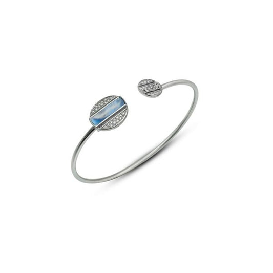 Elegant Blue Enamel and CZ Kada for Girls