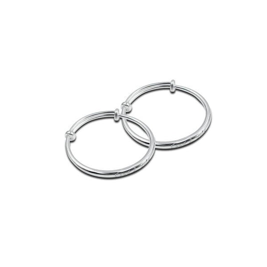 Trendy 999 Baby Rainbow Silver Bangles for Kids