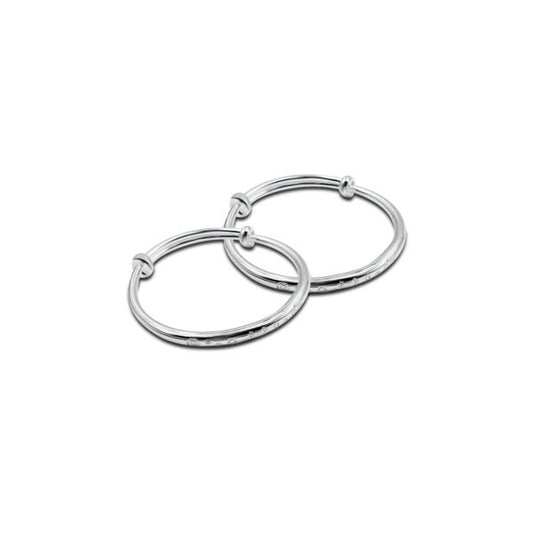 Vibrant 999 Baby Silver Bangles in Rainbow Design