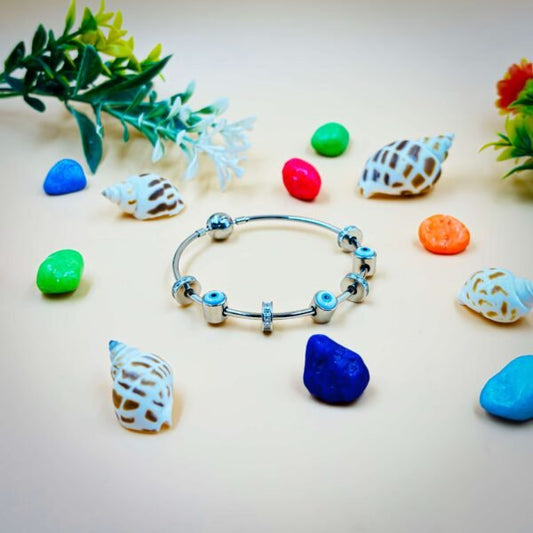 Sterling Silver Evil Eye Ball Bracelet for Her