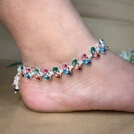Trendy "Colors Magic" Silver Payal for Her