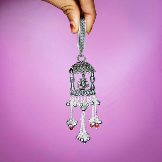 Attractive "Murlidhar" Oxidised Silver Chabi Challa (PRICE TO BE UPDATED)