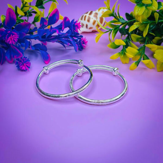 Dazzling 999 Baby Silver Bangles in Rainbow Colors