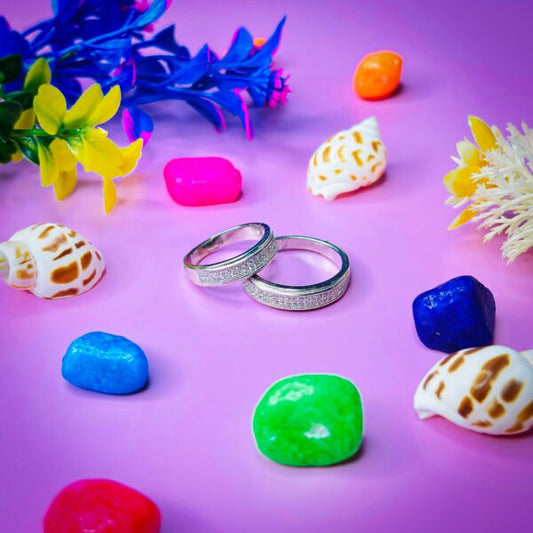 Matching Silver Rings for Couples with a Touch of Love