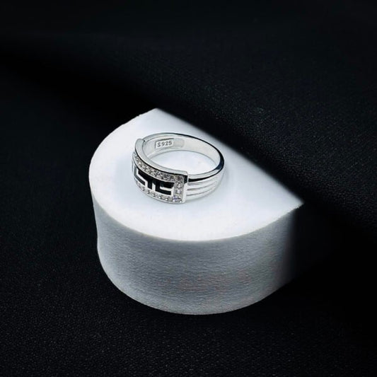 Bold Luxury Men's Silver Ring