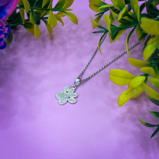 Silver Moon Aura Pendant Necklace