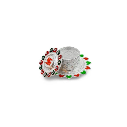 Traditional Silver Sindoor Box for Her