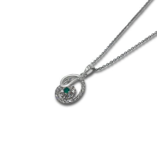 Crystal Breeze Silver Heart Necklace