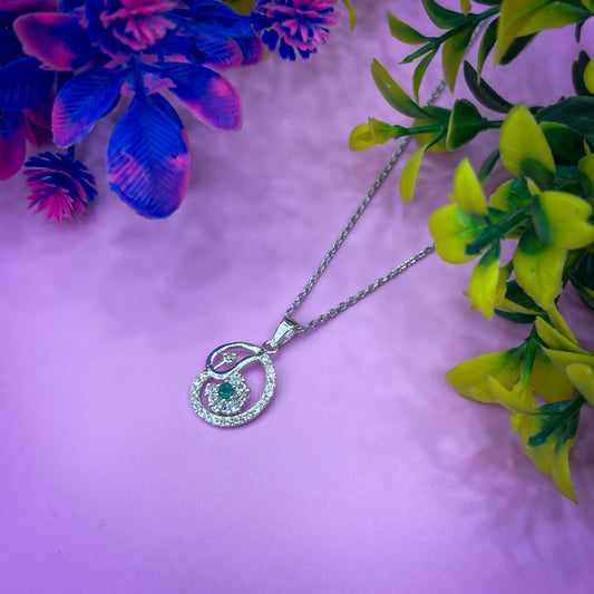 Crystal Breeze Silver Heart Necklace