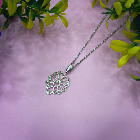 Pure Shine Silver Charm Necklace