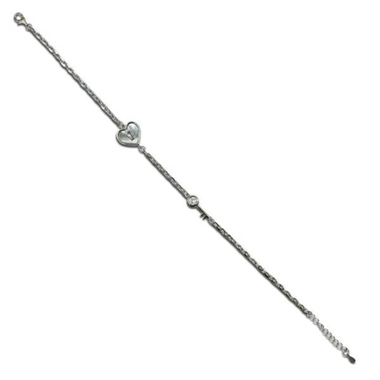 Lovely "Key to The Heart" Fine Silver Bracelet for Girls