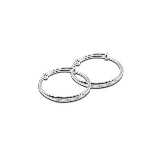 Beautiful 999 Baby Silver Bangles Featuring Rainbow Shades