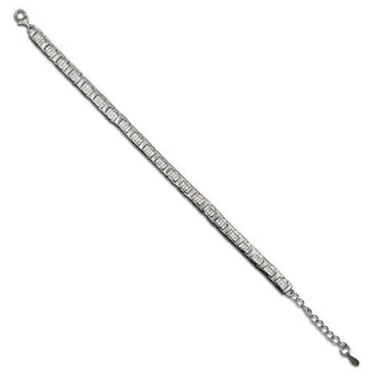 Delicate "Lavender" CZ Silver Bracelet for Her