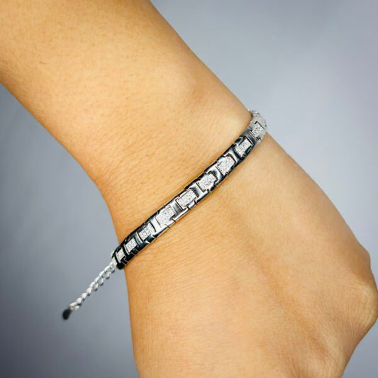 Delicate "Lavender" CZ Silver Bracelet for Her