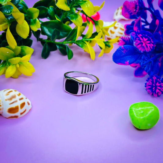 Dashing Edge Silver Ring for Men