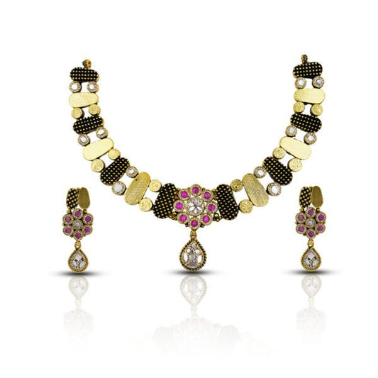 Sophisticated Gold-Plated Necklace Set for Women