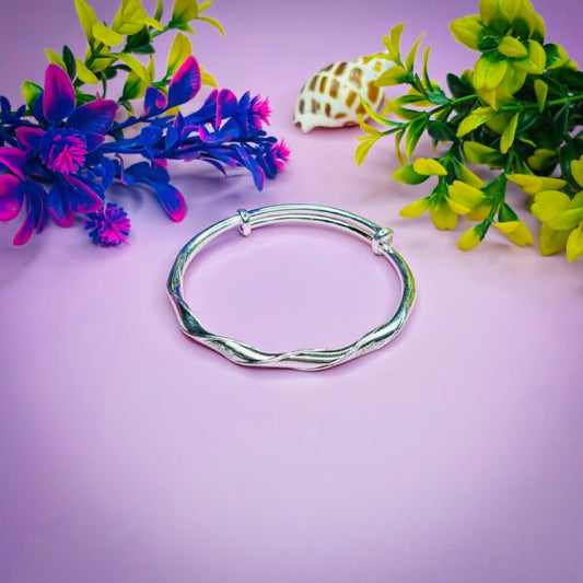 Classic 999 Baby Silver Bangles with a Rainbow Twist