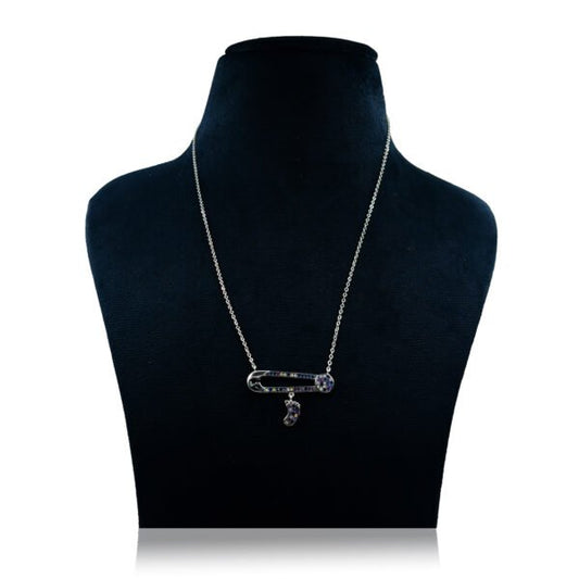 Glimmering Aura Silver Layered Necklace