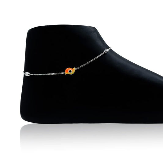 Moonlit Silver Anklet for Radiant Souls