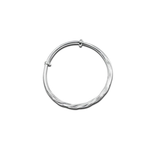 Colorful 999 Baby Silver Bangles with Rainbow Accents