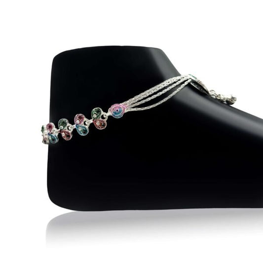 Trendy "Colors Magic" Silver Payal for Her