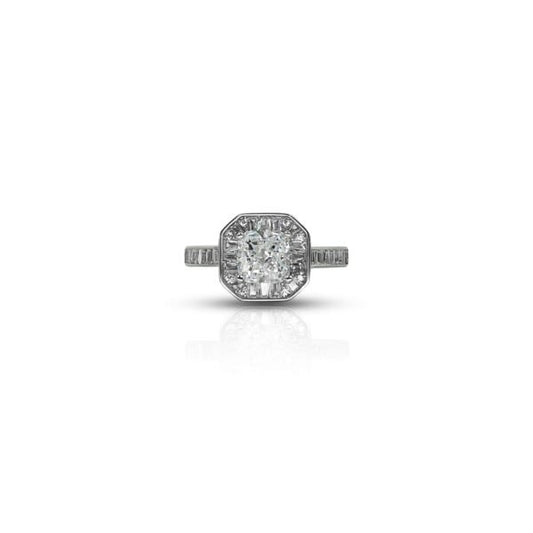Versatile "Carol" Square CZ Solitaire Ring for Women