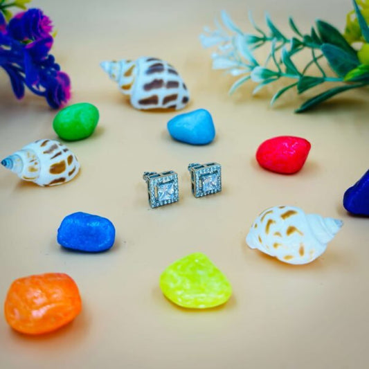 Exclusive Cubic Charm Stud Earrings for girls