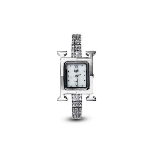 Crystal Radiance – Diamond Accented Silver Watch