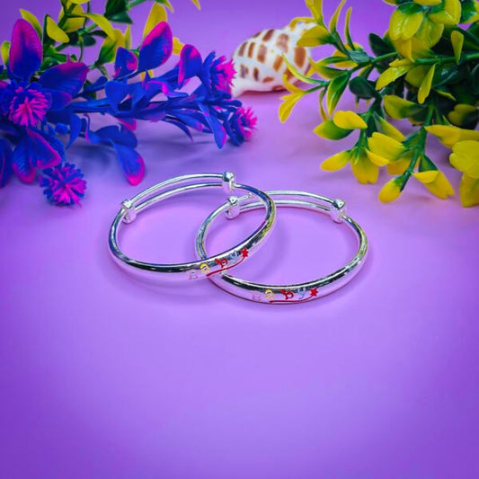 Shimmering 999 Baby Rainbow Silver Bangles Collection