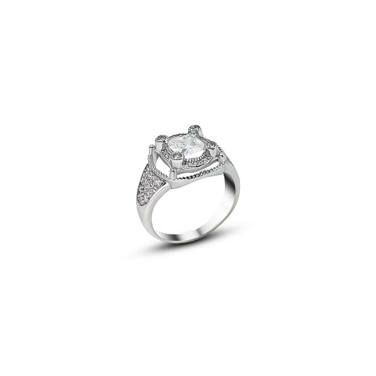 Midnight Steel Silver Ring