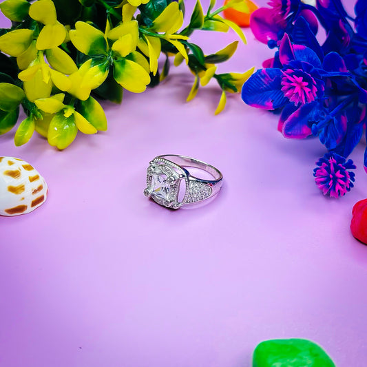 Midnight Steel Silver Ring