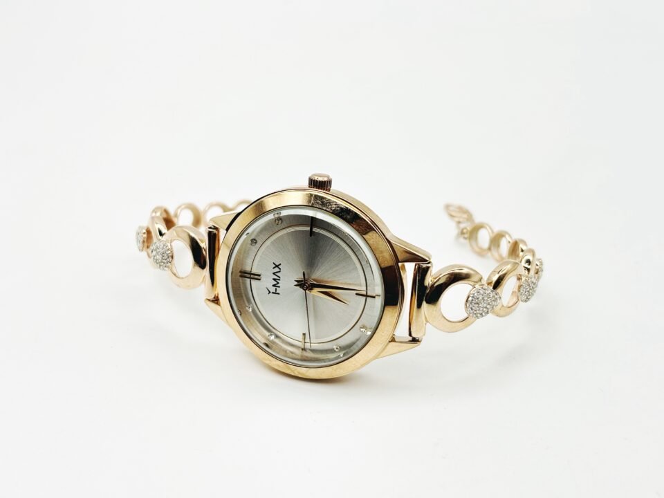 Round Sterling Silver Rose Gold Plated Watch for Women
