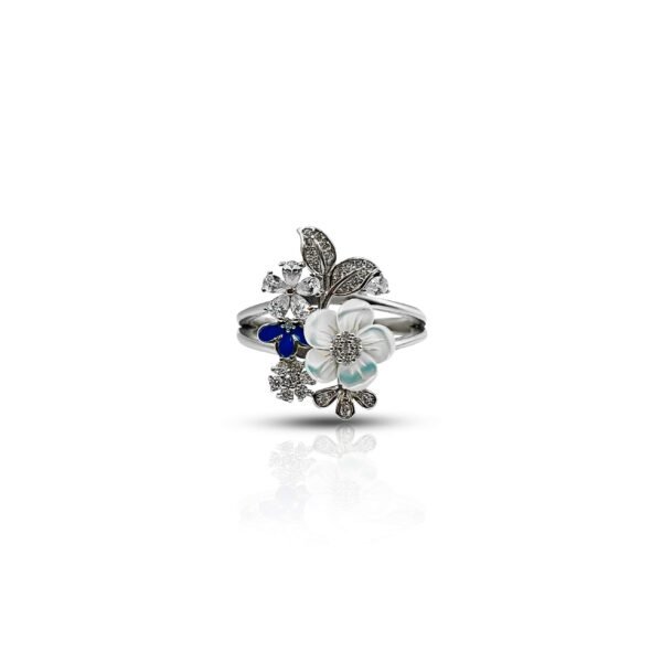 Glamorous Heaven's Orchid Silver Ring for Women