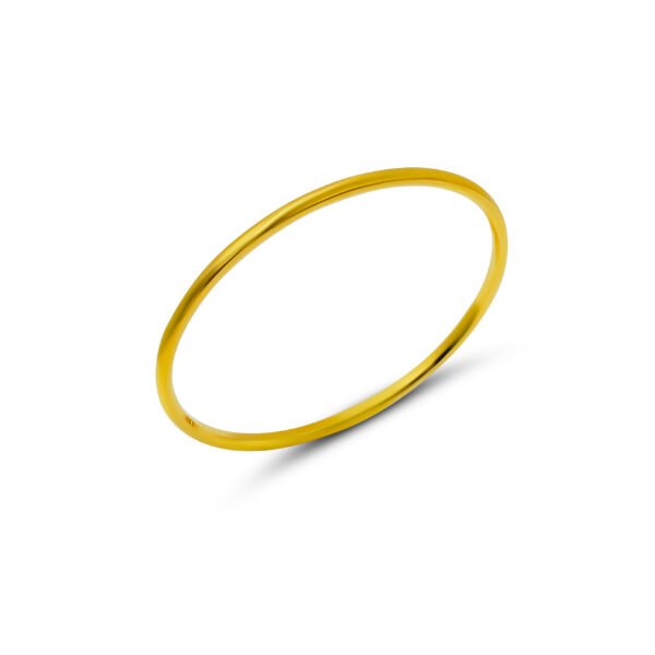 Minimalist Gold Plated Slim Silver Kada for Him