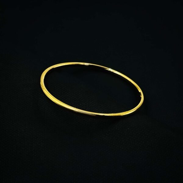 Minimalist Gold Plated Slim Silver Kada for Him - Image 3