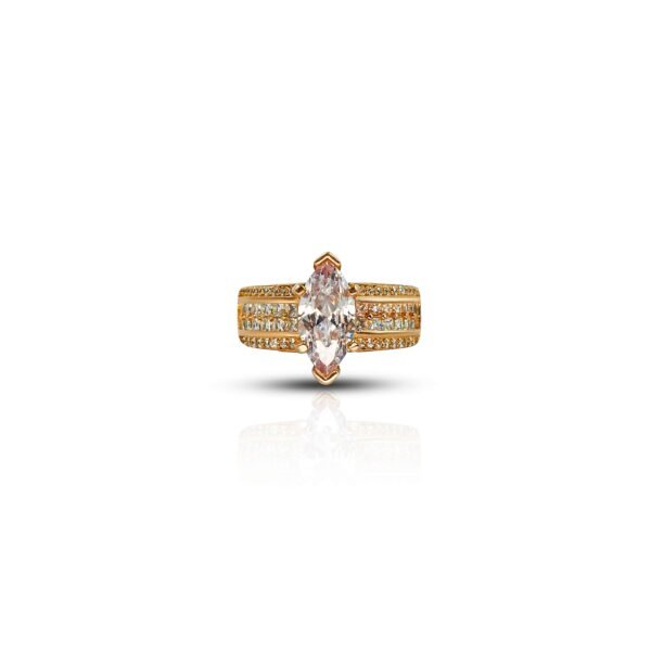 Sparkling "Pheonix" CZ Rose Gold Women's Silver Ring