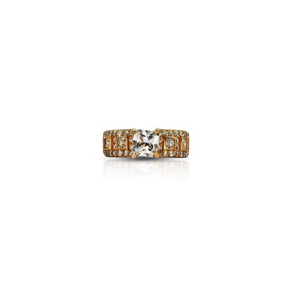 Classy Rose Gold Solitaire CZ Ring for Her