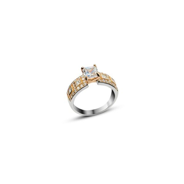 Classy Rose Gold Solitaire CZ Ring for Her - Image 3