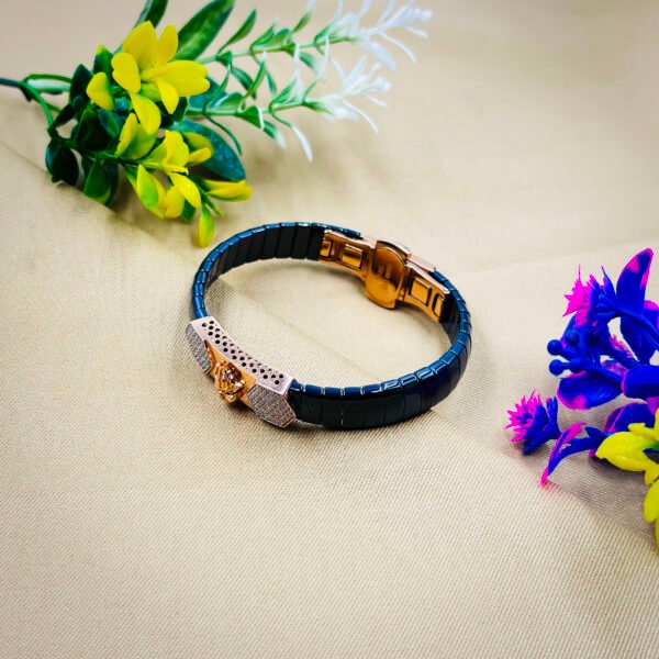 Sophisticated Men's Bracelet with Unique Design - Image 2