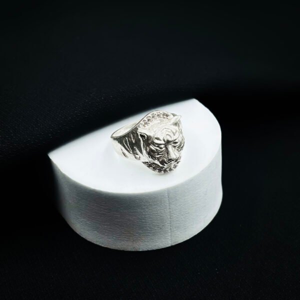 Sharp Statement Bold Silver Ring for Him - Image 3