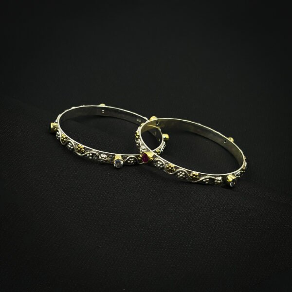 Intricate Silver Bangles for a Feminine Touch - Image 3