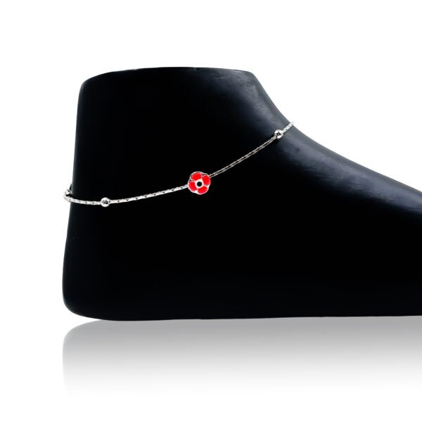 Delicate Dreams Silver Anklet Crafted for Her