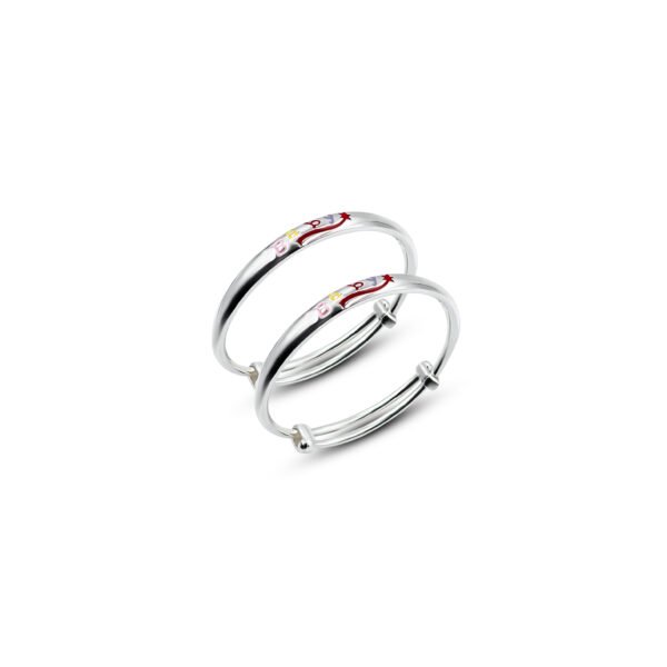 Shimmering 999 Baby Rainbow Silver Bangles Collection