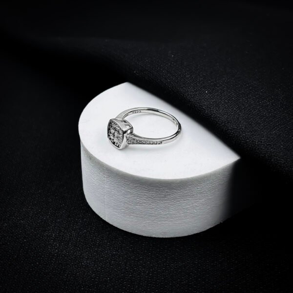 Crystal Bloom Silver Rings - Image 3